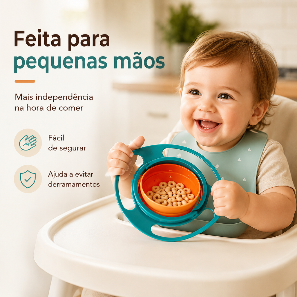 Tigela GiroKids 360° Antiderramamento