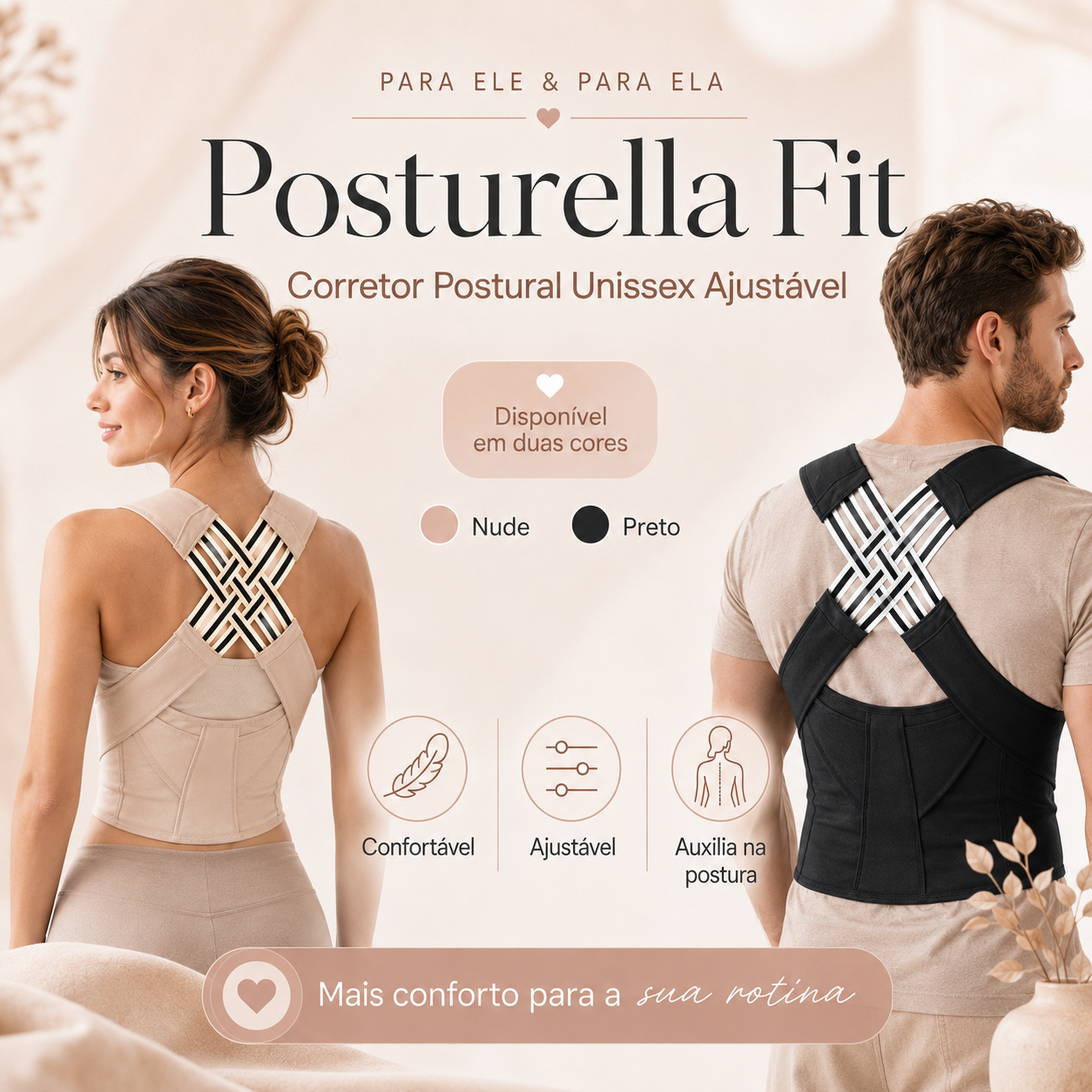 Posturella Fit - Corretor Postural Ajustável