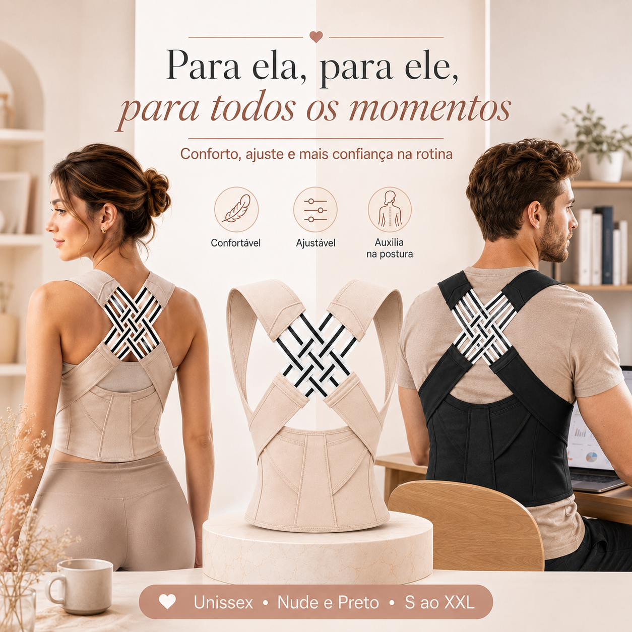 Posturella Fit - Corretor Postural Ajustável