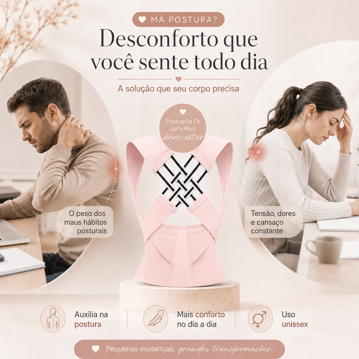 Posturella Fit - Corretor Postural Ajustável