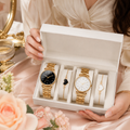 Aurora Gold — Kit Relógio Feminino + Pulseira Coração