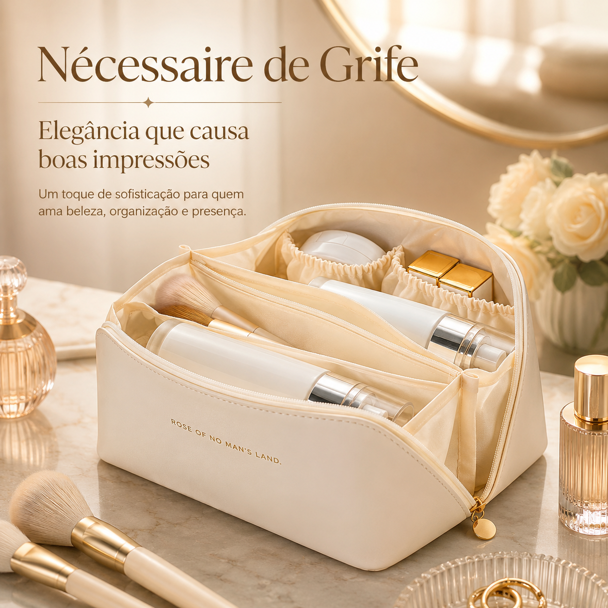 Rose Land — A nécessaire que acaba com a bagunça da maquiagem dentro da bolsa