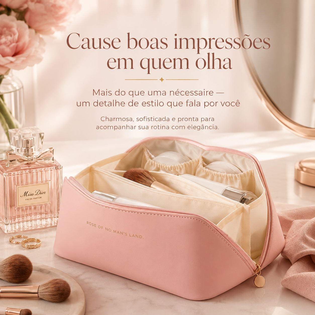 Rose Land — A nécessaire que acaba com a bagunça da maquiagem dentro da bolsa